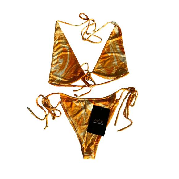 Naked Wardrobe Bikini Swim  Suit in Dreamsicle - Picture 2 of 5